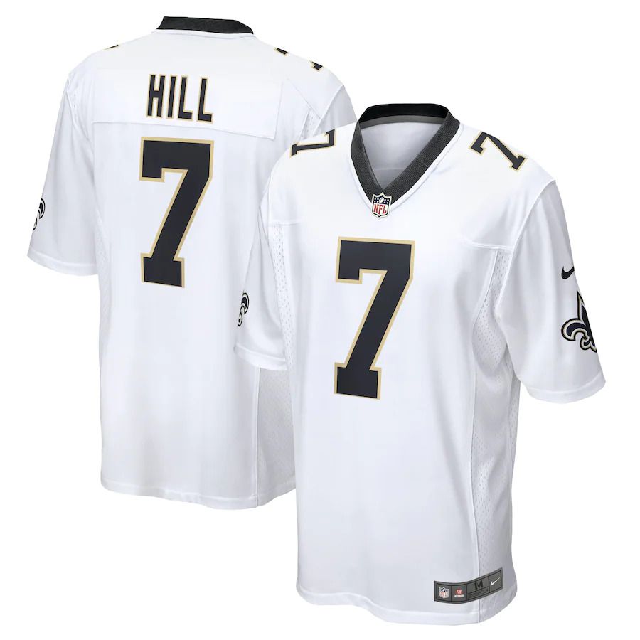 Men New Orleans Saints #7 Taysom Hill Nike White Game NFL Jersey->new orleans saints->NFL Jersey